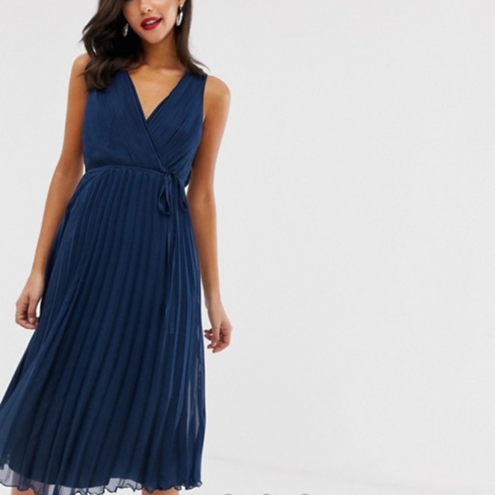 ASOS pleated midi dress